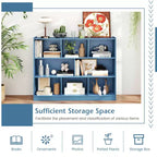 Bibliothèque ouverte Costway à 3 niveaux, étagère à 8 cubes, meuble de rangement et de présentation Chêne français Gris/Blanc/Jaune/Naturel/Bleu/Vert