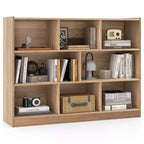 Bibliothèque ouverte Costway à 3 niveaux, étagère à 8 cubes, meuble de rangement et de présentation Chêne français Gris/Blanc/Jaune/Naturel/Bleu/Vert
