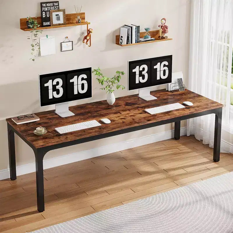 Lantine – Bureau d'ordinateur extra long de 199,9 cm