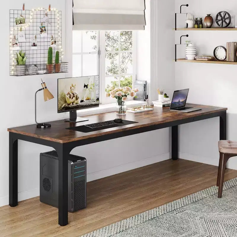 Lantine – Bureau d'ordinateur extra long de 199,9 cm