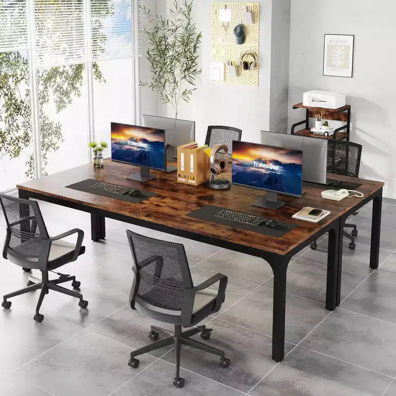Lantine – Bureau d'ordinateur extra long de 199,9 cm