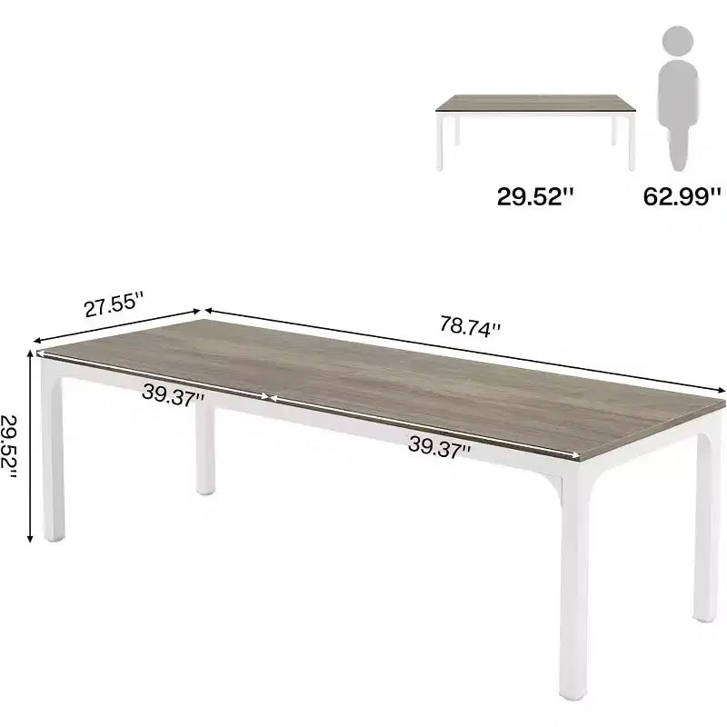 Lantine – Bureau d'ordinateur extra long de 199,9 cm