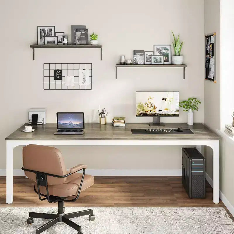 Lantine – Bureau d'ordinateur extra long de 199,9 cm