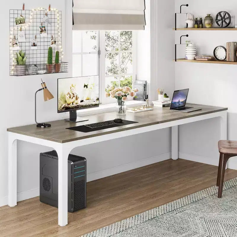 Lantine – Bureau d'ordinateur extra long de 199,9 cm