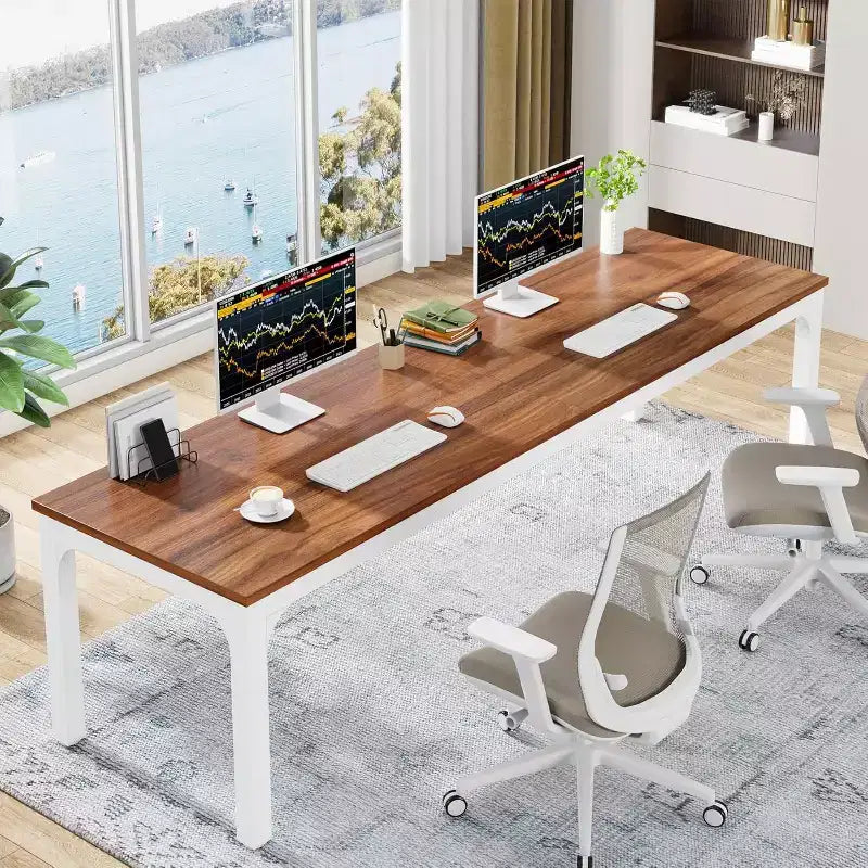 Lantine – Bureau d'ordinateur extra long de 199,9 cm