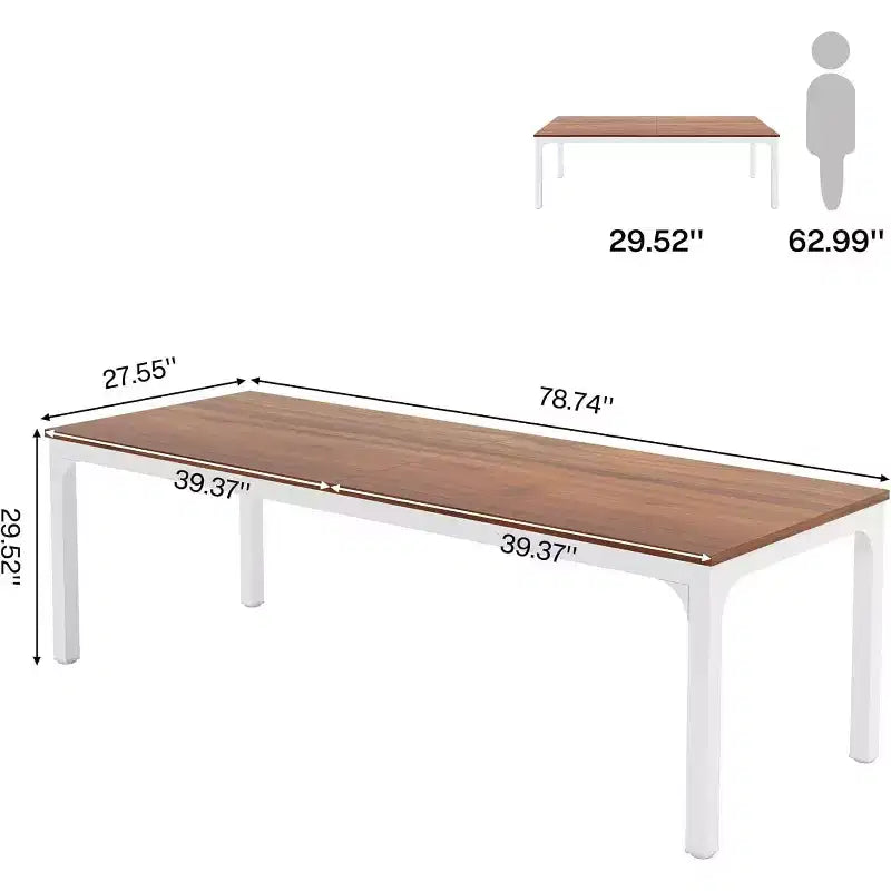 Lantine – Bureau d'ordinateur extra long de 199,9 cm