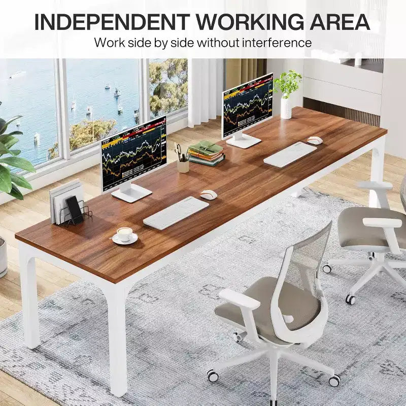 Lantine – Bureau d'ordinateur extra long de 199,9 cm