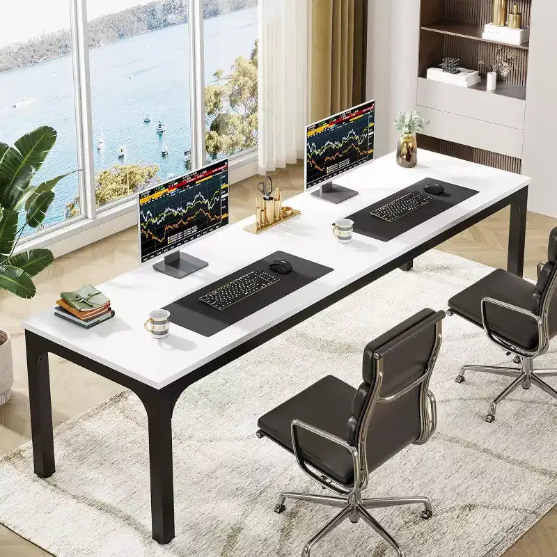 Lantine – Bureau d'ordinateur extra long de 199,9 cm