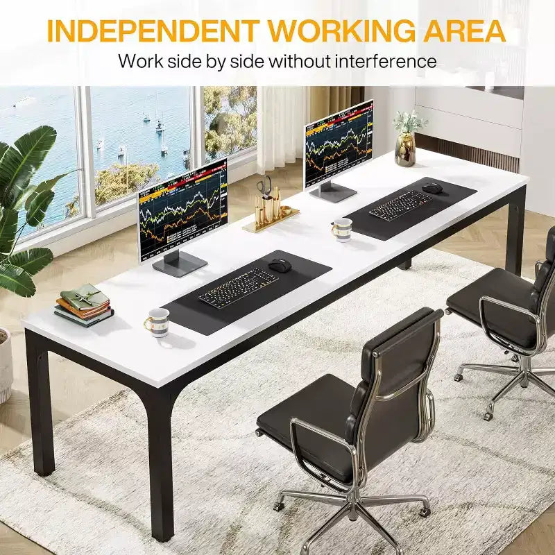 Lantine – Bureau d'ordinateur extra long de 199,9 cm
