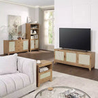 Lot de 2 bibliothèques en canne à 7 étagères Sheridan Modern - Manhattan Comfort