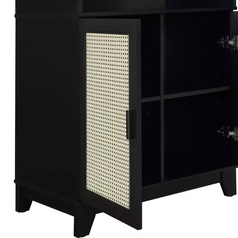 Lot de 2 bibliothèques en canne à 7 étagères Sheridan Modern - Manhattan Comfort