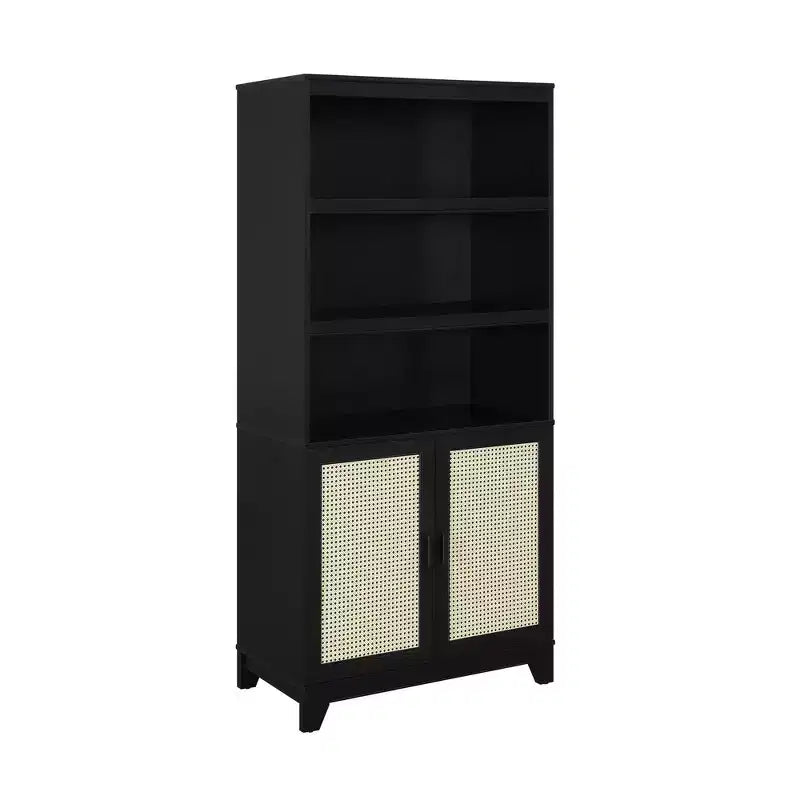 Lot de 2 bibliothèques en canne à 7 étagères Sheridan Modern - Manhattan Comfort