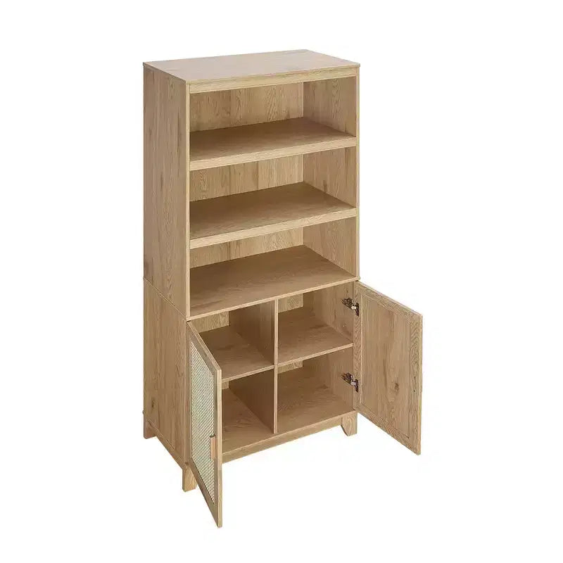 Lot de 2 bibliothèques en canne à 7 étagères Sheridan Modern - Manhattan Comfort