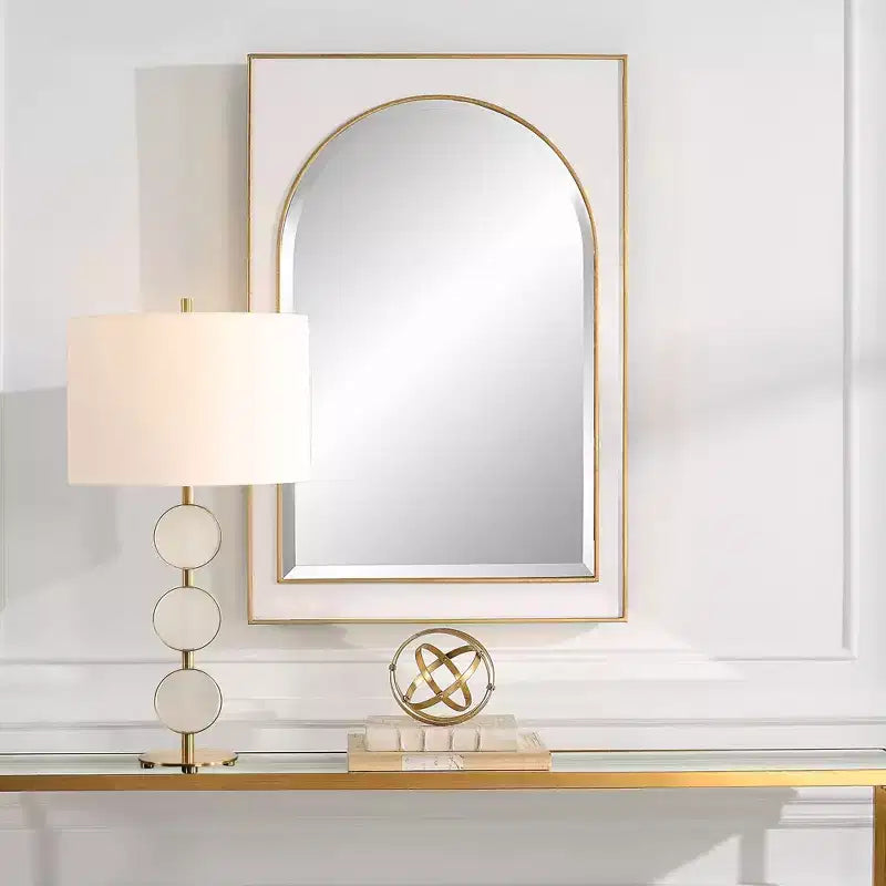 Miroir mural Uttermost Crisanta en feuille d'or vieillie 25 x 37 1/2