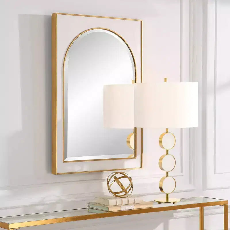 Miroir mural Uttermost Crisanta en feuille d'or vieillie 25 x 37 1/2