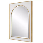Miroir mural Uttermost Crisanta en feuille d'or vieillie 25 x 37 1/2