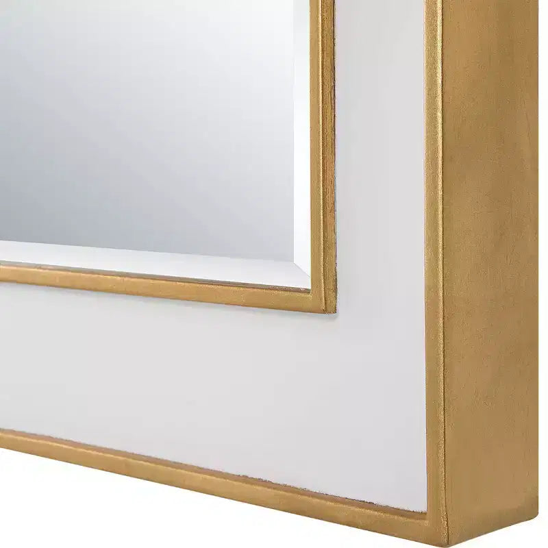 Miroir mural Uttermost Crisanta en feuille d'or vieillie 25 x 37 1/2