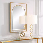 Miroir mural Uttermost Crisanta en feuille d'or vieillie 25 x 37 1/2