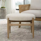 Banc en tissu texturé blanc cassé Uttermost Acrobat 24 1/2L