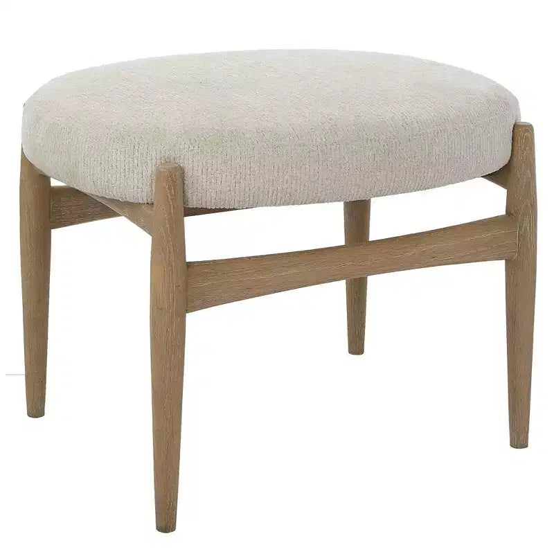Banc en tissu texturé blanc cassé Uttermost Acrobat 24 1/2L