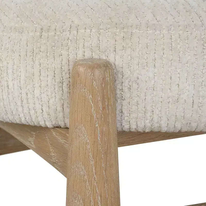 Banc en tissu texturé blanc cassé Uttermost Acrobat 24 1/2L
