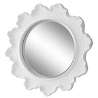 Miroir mural rond Uttermost Sea Coral blanc mat 33 3/4