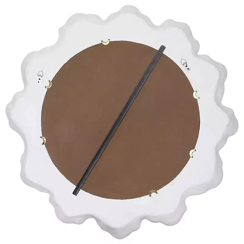 Miroir mural rond Uttermost Sea Coral blanc mat 33 3/4
