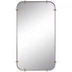 Uttermost Pali Black 27 1/4 x 47 1/2 Rectangular Wall Mirror