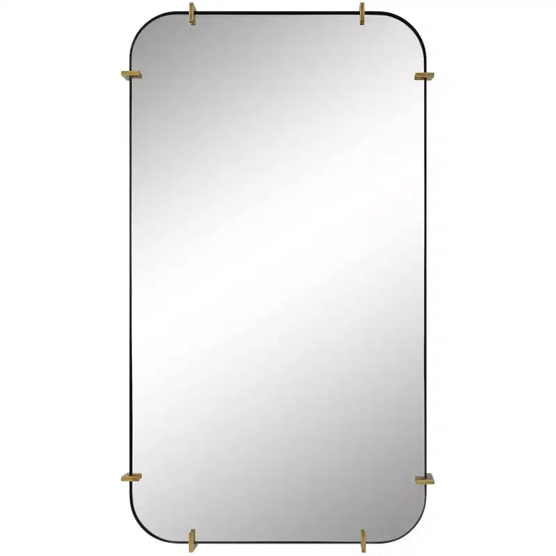 Uttermost Pali Black 27 1/4 x 47 1/2 Rectangular Wall Mirror