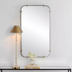 Miroir mural rectangulaire Uttermost Pali noir 27 1/4 x 47 1/2