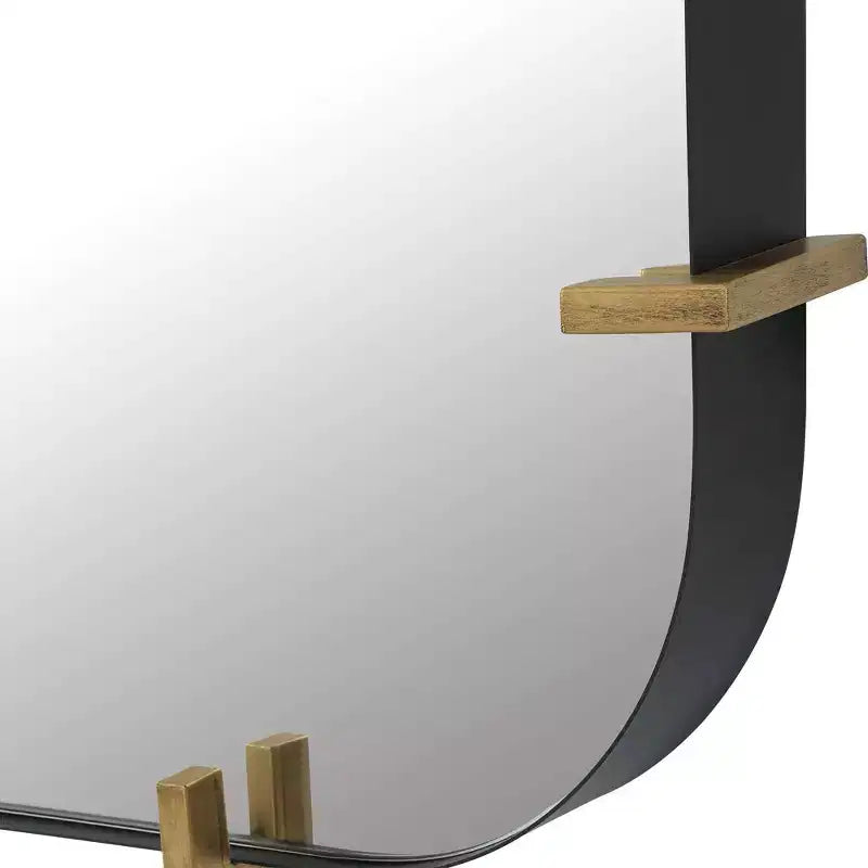 Miroir mural rectangulaire Uttermost Pali noir 27 1/4 x 47 1/2