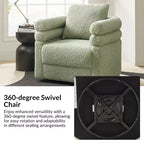 Fauteuil Pivotant Arturo avec Deux Coussins, Lot de 2|ART OF LIVING DESIGNS-SAGE