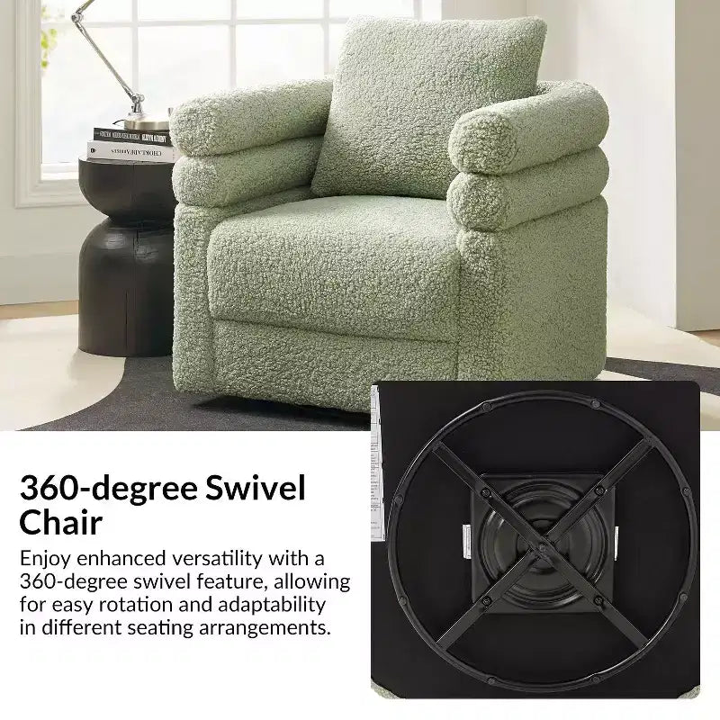 Fauteuil Pivotant Arturo avec Deux Coussins, Lot de 2|ART OF LIVING DESIGNS-SAGE