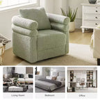 Fauteuil Pivotant Arturo avec Deux Coussins, Lot de 2|ART OF LIVING DESIGNS-SAGE