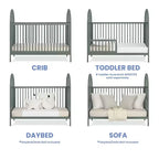 Lit de bébé convertible 4-en-1 Eloise de Delta Children – Certifié Greenguard Gold