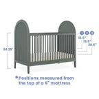 Lit de bébé convertible 4-en-1 Eloise de Delta Children – Certifié Greenguard Gold