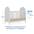 Lit de bébé convertible 4-en-1 Eloise de Delta Children – Certifié Greenguard Gold