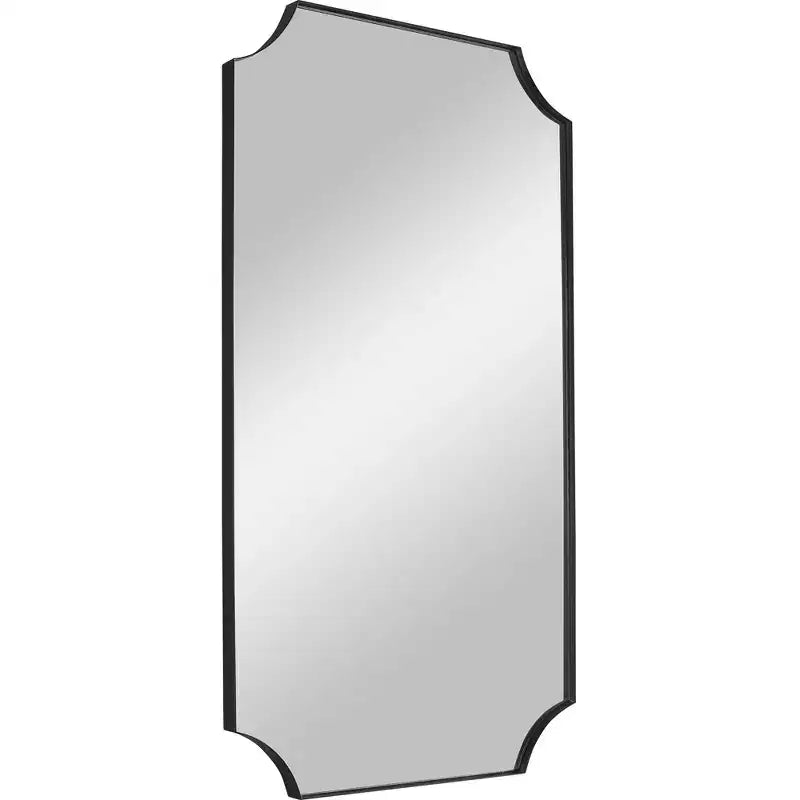 Miroir mural Uttermost Lennox noir satiné 22 1/4 x 40 1/4