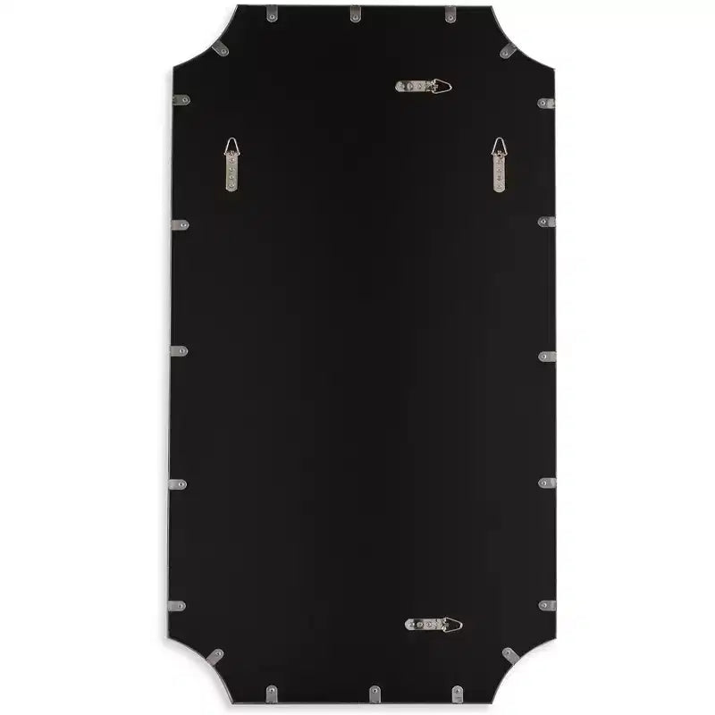 Miroir mural Uttermost Lennox noir satiné 22 1/4 x 40 1/4