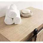 Table d'appoint flottante en bois avec armoire Kate and Laurel Cates