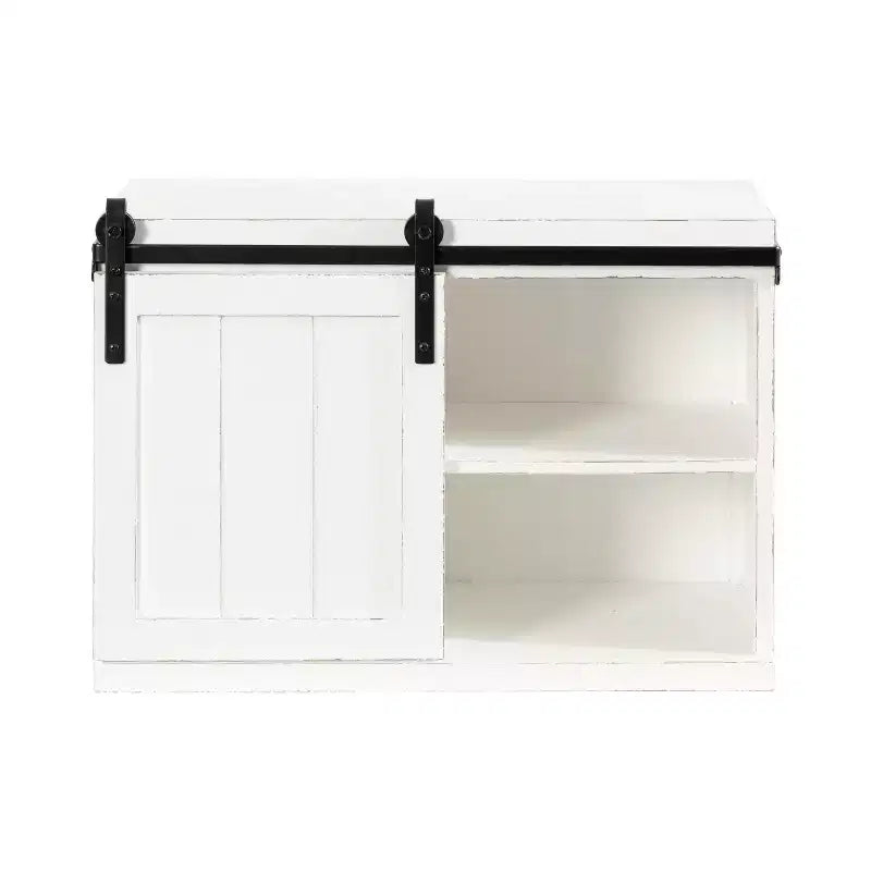 Table d'appoint flottante en bois avec armoire Kate and Laurel Cates