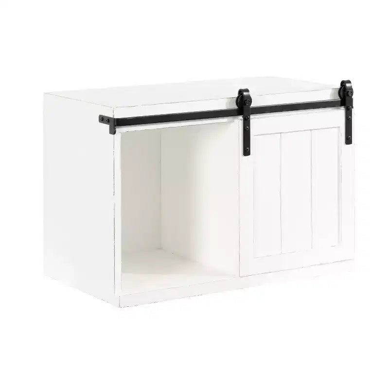 Table d'appoint flottante en bois avec armoire Kate and Laurel Cates