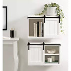 Table d'appoint flottante en bois avec armoire Kate and Laurel Cates