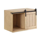 Table d'appoint flottante en bois avec armoire Kate and Laurel Cates