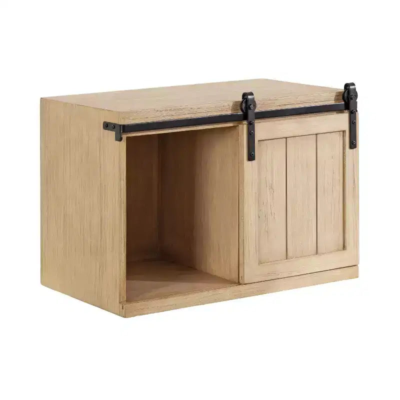 Table d'appoint flottante en bois avec armoire Kate and Laurel Cates