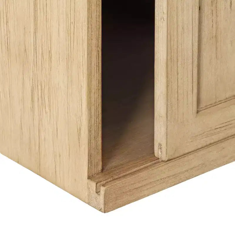 Table d'appoint flottante en bois avec armoire Kate and Laurel Cates