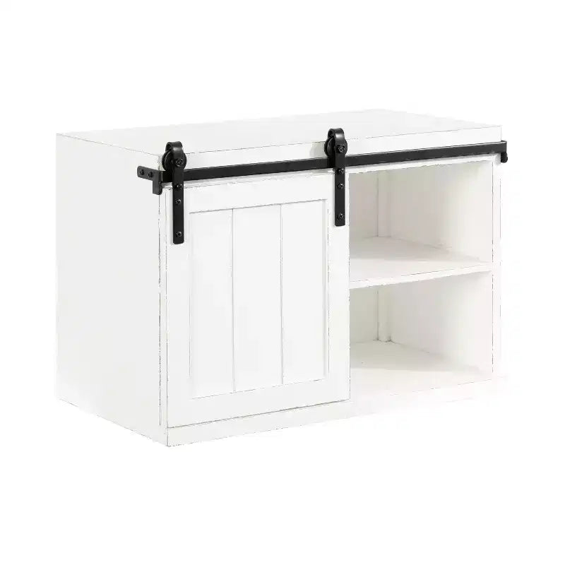 Table d'appoint flottante en bois avec armoire Kate and Laurel Cates