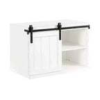 Table d'appoint flottante en bois avec armoire Kate and Laurel Cates