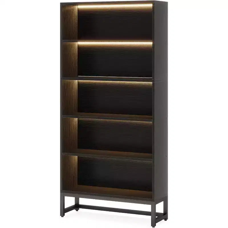 Lantine 70.8 Grande étagère bibliothèque autoportante à 5 niveaux