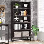 Lantine 70.8 Grande étagère bibliothèque autoportante à 5 niveaux